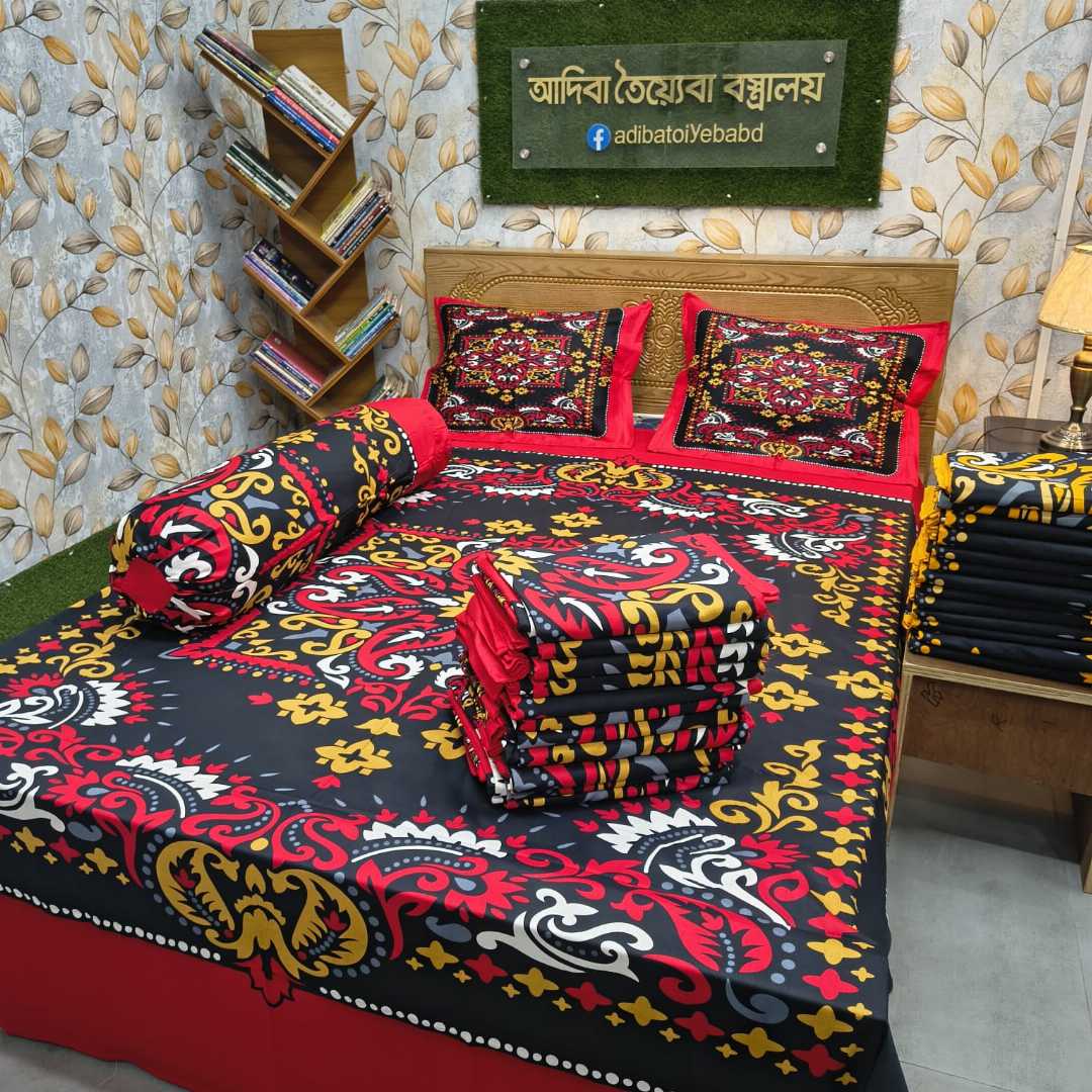 প্রিমিয়াম,প্যানেল,বিছানার,চাদর,৪,পিসের,সেট